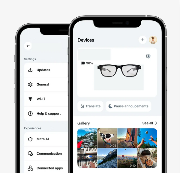Gafas inteligentes SL con zoom, cambio de color y traducción AI en tiempo real